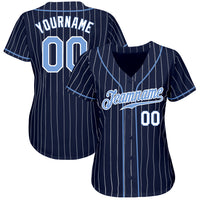 Custom Baseball Jersey, Navy White Sportswear Jersey Shirt, Athletic Button Down Moisture Wicking Jersey, Casual Gift for Men, Style Navy0399