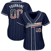 Vintage Baseball Jersey, Navy White Pinstripe Sportswear Jersey Shirt, Athletic Button Down Moisture Wicking Jersey, Casual Gift for Men