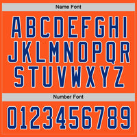 Custom Hockey Jersey, Orange Royal White Sportswear Jersey Shirt, Athletic Long Sleeve V Neck Jersey, Casual Gift for Men, Style Orange0240