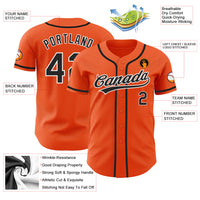 Custom Baseball Jersey, Orange Sportswear Jersey Shirt, Athletic Button Down Moisture Wicking Jersey, Casual Gift for Men, Style Orange0289