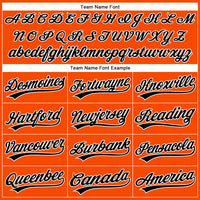 Custom Baseball Jersey, Orange White Black Pinstripe Sportswear Jersey Shirt, Athletic Button Down Moisture Wicking Jersey, Casual Gift for Men
