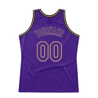 Custom Basketball Jersey, Purple Old Gold Authentic Sportswear Jersey Shirt, Athletic Mesh Moisture Wicking Jersey, Casual Gift for Men