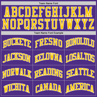 Custom Basketball Jersey, Purple Gold White Throwback Sportswear Jersey Shirt, Athletic Mesh Moisture Wicking Jersey, Casual Gift for Men