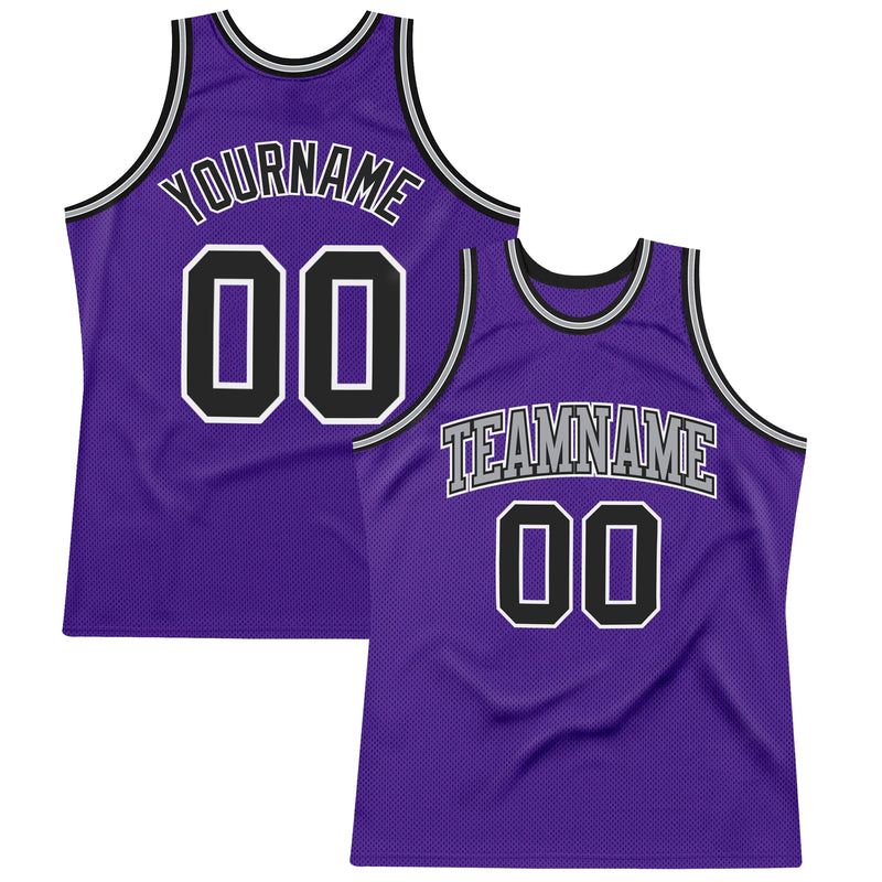 Custom Basketball Jersey, Purple Black Sportswear Jersey Shirt, Athletic Mesh Moisture Wicking Jersey, Casual Gift for Men, Style Purple0252