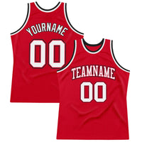 Custom Basketball Jersey, Red White Black Sportswear Jersey Shirt, Athletic Mesh Moisture Wicking Jersey, Casual Gift for Men, Style Red0506