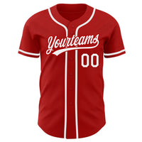 Custom Baseball Jersey, Red White Sportswear Jersey Shirt, Athletic Button Down Moisture Wicking Jersey, Casual Gift for Men, Style Red0512