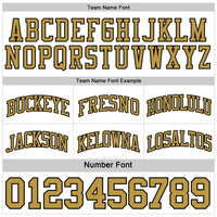 Custom Basketball Jersey, Black Old Gold White Sportswear Jersey Shirt, Athletic Mesh Moisture Wicking Jersey, Casual Gift for Men