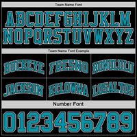 Custom Basketball Jersey, Black Teal White Sportswear Jersey Shirt, Athletic Mesh Moisture Wicking Jersey, Casual Gift for Men