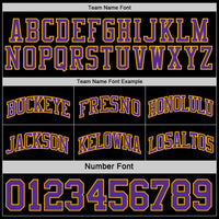 Custom Basketball Jersey, Black Purple Gold Sportswear Jersey Shirt, Athletic Mesh Moisture Wicking Jersey, Casual Gift for Men