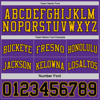 Custom Basketball Jersey, Black Purple Gold Sportswear Jersey Shirt, Athletic Mesh Moisture Wicking Jersey, Casual Gift for Men