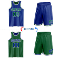Custom Basketball Jersey, Royal Kelly Green Sportswear Jersey Shirt, Athletic Mesh Moisture Wicking Jersey, Casual Gift for Men
