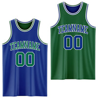 Custom Basketball Jersey, Royal Kelly Green Sportswear Jersey Shirt, Athletic Mesh Moisture Wicking Jersey, Casual Gift for Men