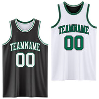 Custom Basketball Jersey, Black White Kelly Sportswear Jersey Shirt, Athletic Mesh Moisture Wicking Jersey, Casual Gift for Men