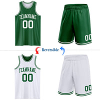 Custom Basketball Jersey, Kelly Green Sportswear Jersey Shirt, Athletic Mesh Moisture Wicking Jersey, Casual Gift for Men, Style ReversibleD0179