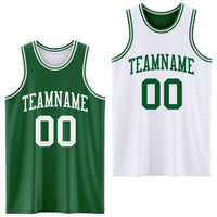 Custom Basketball Jersey, Kelly Green Sportswear Jersey Shirt, Athletic Mesh Moisture Wicking Jersey, Casual Gift for Men, Style ReversibleD0179