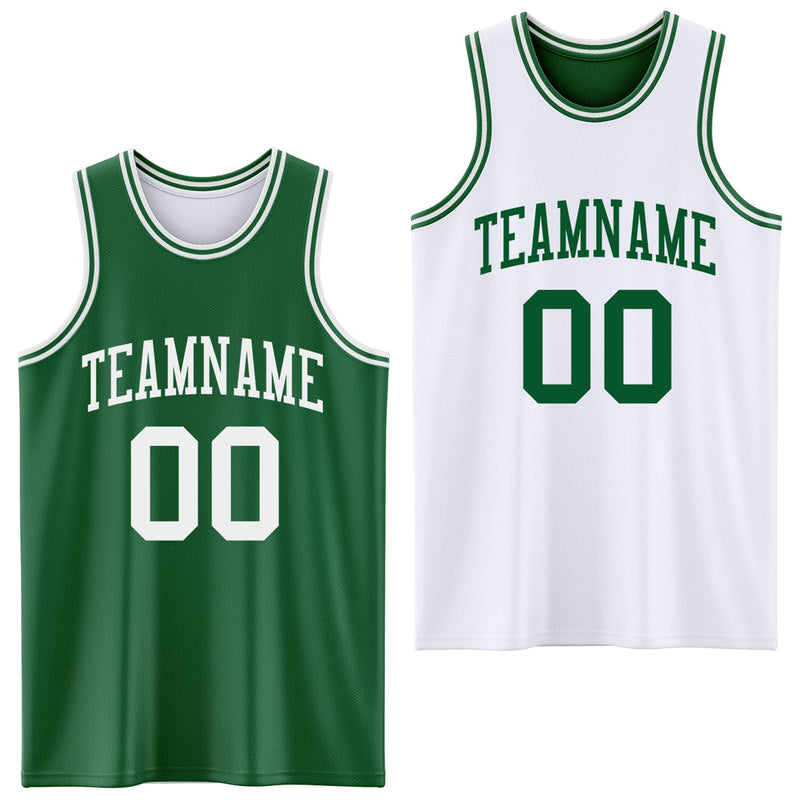 Custom Basketball Jersey, Kelly Green Sportswear Jersey Shirt, Athletic Mesh Moisture Wicking Jersey, Casual Gift for Men, Style ReversibleD0179