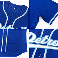Custom Baseball Jersey, Royal Kelly Green Sportswear Jersey Shirt, Athletic Button Down Moisture Wicking Jersey, Casual Gift for Men