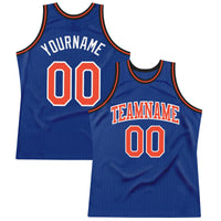 Custom Basketball Jersey, Royal Orange Sportswear Jersey Shirt, Athletic Mesh Moisture Wicking Jersey, Casual Gift for Men, Style Royal0341