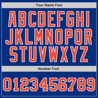 Custom Basketball Jersey, Royal Orange Sportswear Jersey Shirt, Athletic Mesh Moisture Wicking Jersey, Casual Gift for Men, Style Royal0345