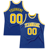 Custom Basketball Jersey, Royal Gold White Throwback Sportswear Jersey Shirt, Athletic Mesh Moisture Wicking Jersey, Casual Gift for Men