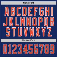Custom Hockey Jersey, Royal Orange White Sportswear Jersey Shirt, Athletic Long Sleeve V Neck Jersey, Casual Gift for Men