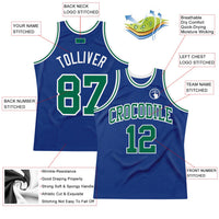 Custom Basketball Jersey, Royal Kelly Green Throwback Sportswear Jersey Shirt, Athletic Mesh Moisture Wicking Jersey, Casual Gift for Men