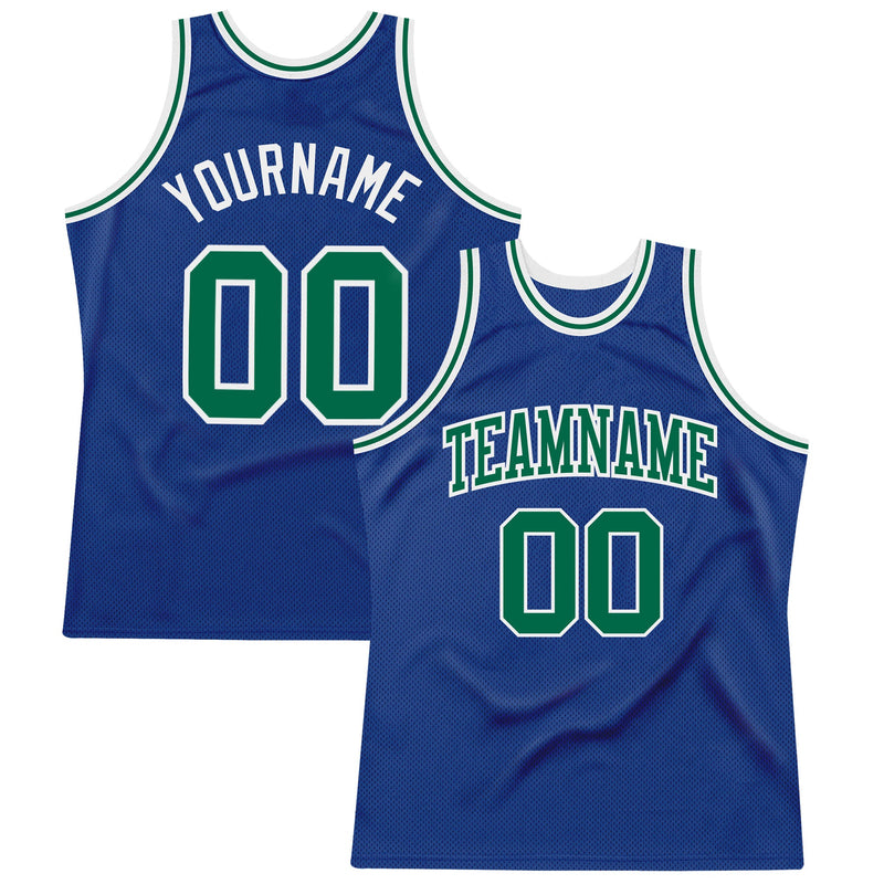Custom Basketball Jersey, Royal Kelly Green Throwback Sportswear Jersey Shirt, Athletic Mesh Moisture Wicking Jersey, Casual Gift for Men