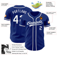 Custom Baseball Jersey, Royal White Sportswear Jersey Shirt, Athletic Button Down Moisture Wicking Jersey, Casual Gift for Men, Style Royal0441