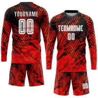 Custom Soccer Jersey, Red White Black Sportswear Jersey Shirt, Athletic Mesh Moisture Wicking Jersey, Casual Gift for Men, Style Soccer0011