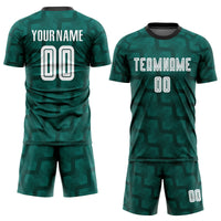 Custom Soccer Jersey, Green White Black Sportswear Jersey Shirt, Athletic Mesh Moisture Wicking Jersey, Casual Gift for Men