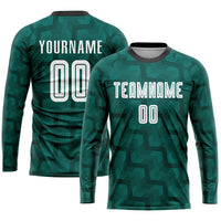 Custom Soccer Jersey, Green White Black Sportswear Jersey Shirt, Athletic Mesh Moisture Wicking Jersey, Casual Gift for Men