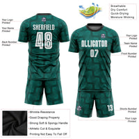 Custom Soccer Jersey, Green White Black Sportswear Jersey Shirt, Athletic Mesh Moisture Wicking Jersey, Casual Gift for Men
