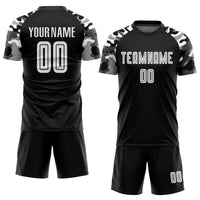 Custom Soccer Jersey, Black White Sportswear Jersey Shirt, Athletic Mesh Moisture Wicking Jersey, Casual Gift for Men, Style Soccer0037