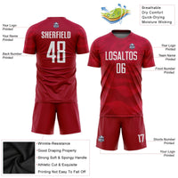Custom Soccer Jersey, Red White Sportswear Jersey Shirt, Athletic Mesh Moisture Wicking Jersey, Casual Gift for Men, Style Soccer0057