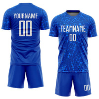 Custom Soccer Jersey, Royal White Sportswear Jersey Shirt, Athletic Mesh Moisture Wicking Jersey, Casual Gift for Men, Style Soccer0058