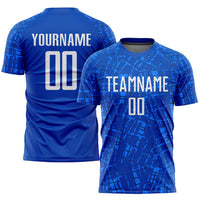 Custom Soccer Jersey, Royal White Sportswear Jersey Shirt, Athletic Mesh Moisture Wicking Jersey, Casual Gift for Men, Style Soccer0058