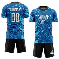 Custom Soccer Jersey, Royal White Light Sportswear Jersey Shirt, Athletic Mesh Moisture Wicking Jersey, Casual Gift for Men, Style Soccer0081