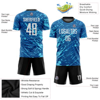 Custom Soccer Jersey, Royal White Light Sportswear Jersey Shirt, Athletic Mesh Moisture Wicking Jersey, Casual Gift for Men, Style Soccer0081