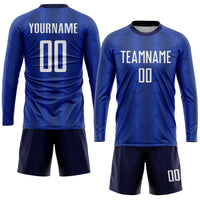 Custom Soccer Jersey, Royal White Navy Sportswear Jersey Shirt, Athletic Mesh Moisture Wicking Jersey, Casual Gift for Men, Style Soccer0084