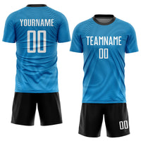 Custom Soccer Jersey, Light Blue White Sportswear Jersey Shirt, Athletic Mesh Moisture Wicking Jersey, Casual Gift for Men, Style Soccer0085