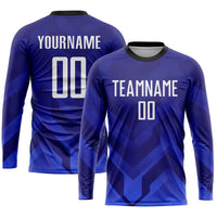 Custom Soccer Jersey, Purple White Royal Sportswear Jersey Shirt, Athletic Mesh Moisture Wicking Jersey, Casual Gift for Men