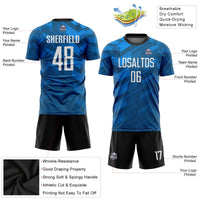 Custom Soccer Jersey, Light Blue White Sportswear Jersey Shirt, Athletic Mesh Moisture Wicking Jersey, Casual Gift for Men, Style Soccer0088
