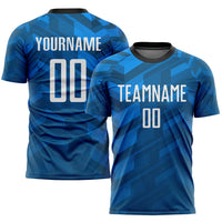 Custom Soccer Jersey, Light Blue White Sportswear Jersey Shirt, Athletic Mesh Moisture Wicking Jersey, Casual Gift for Men, Style Soccer0088
