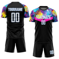 Custom Soccer Jersey, Black White Light Sportswear Jersey Shirt, Athletic Mesh Moisture Wicking Jersey, Casual Gift for Men, Style Soccer0119