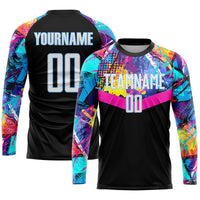 Custom Soccer Jersey, Black White Light Sportswear Jersey Shirt, Athletic Mesh Moisture Wicking Jersey, Casual Gift for Men, Style Soccer0119