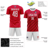 Custom Soccer Jersey, Red White Sportswear Jersey Shirt, Athletic Mesh Moisture Wicking Jersey, Casual Gift for Men, Style Soccer0135