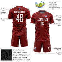 Custom Soccer Jersey, Red White Sportswear Jersey Shirt, Athletic Mesh Moisture Wicking Jersey, Casual Gift for Men, Style Soccer0160