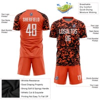 Custom Soccer Jersey, Orange White Black Sportswear Jersey Shirt, Athletic Mesh Moisture Wicking Jersey, Casual Gift for Men