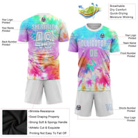Custom Soccer Jersey, White Light Blue Sportswear Jersey Shirt, Athletic Mesh Moisture Wicking Jersey, Casual Gift for Men, Style Soccer0285