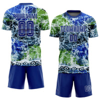 Custom Soccer Jersey, Royal White Sportswear Jersey Shirt, Athletic Mesh Moisture Wicking Jersey, Casual Gift for Men, Style Soccer0289